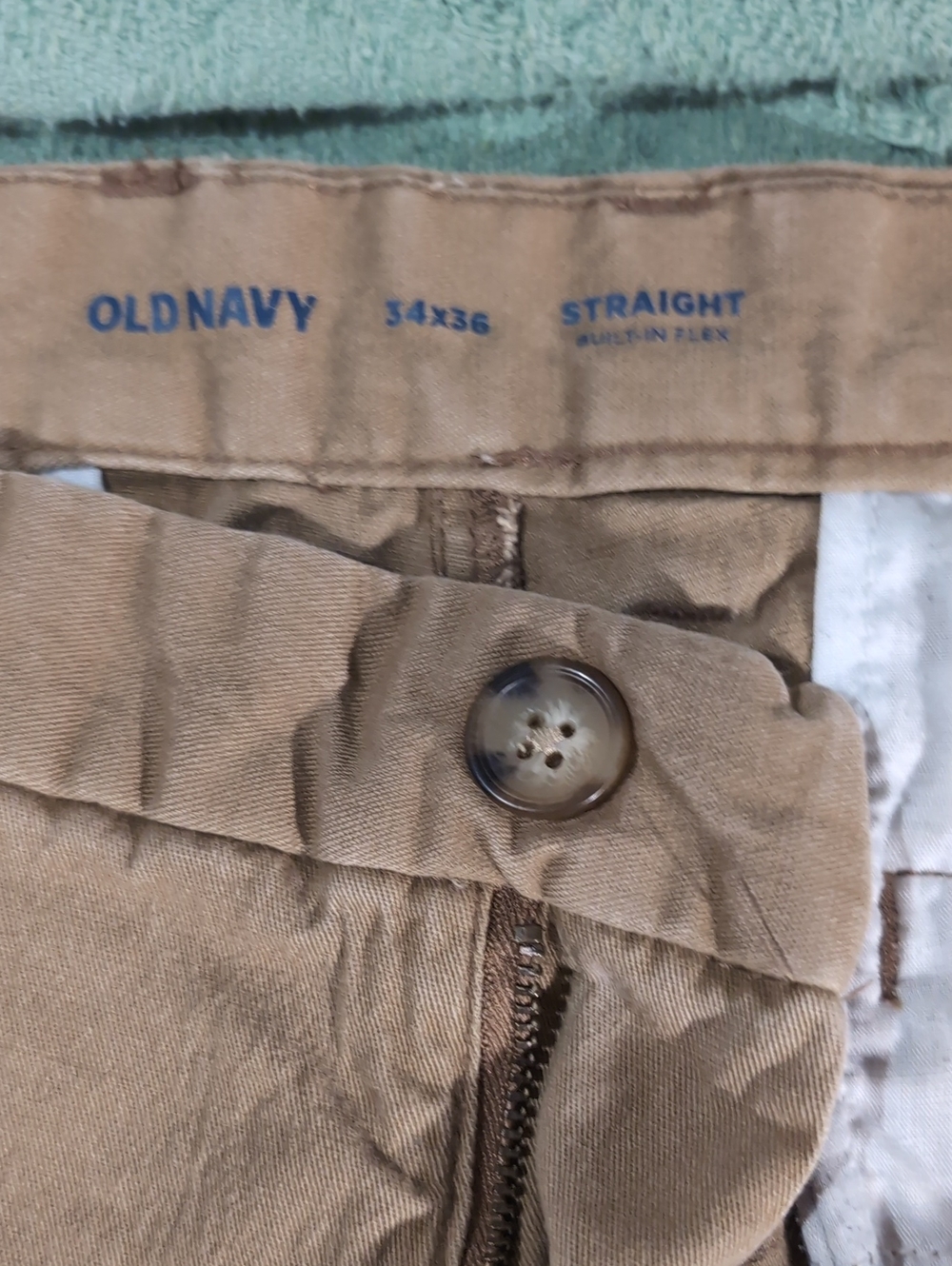Old Navy Men’s Straight Built In Flex Pants - Light Brown 34x36